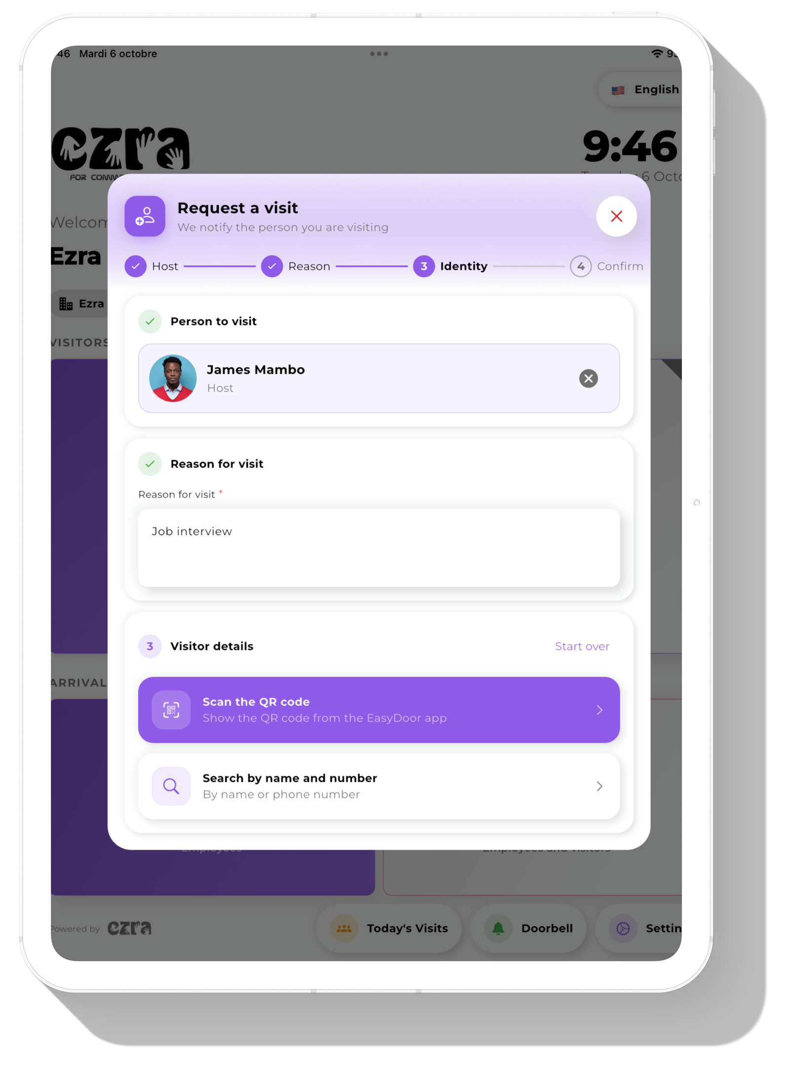 Application EasyDoor sur téléphone