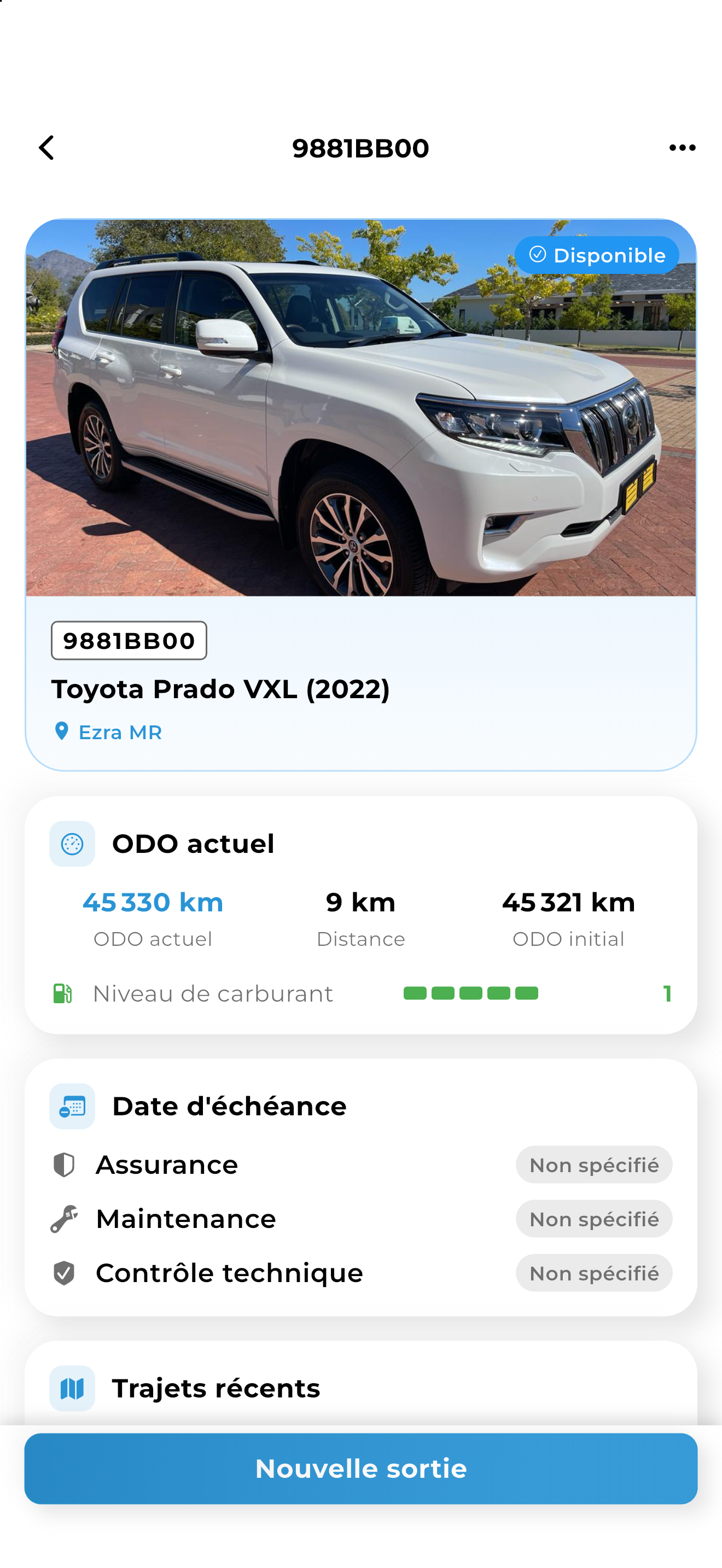 Capture d’écran de l’application EasyDoor