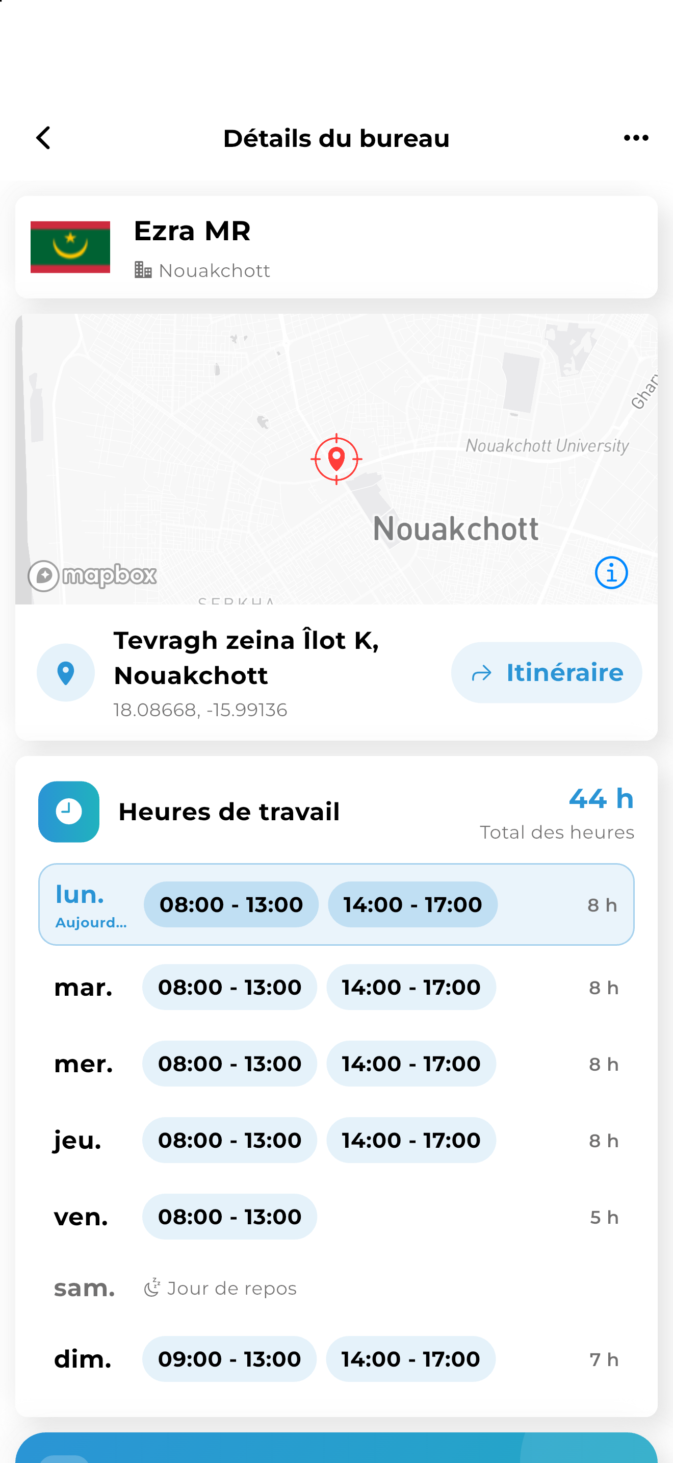 Capture d’écran de l’application EasyDoor