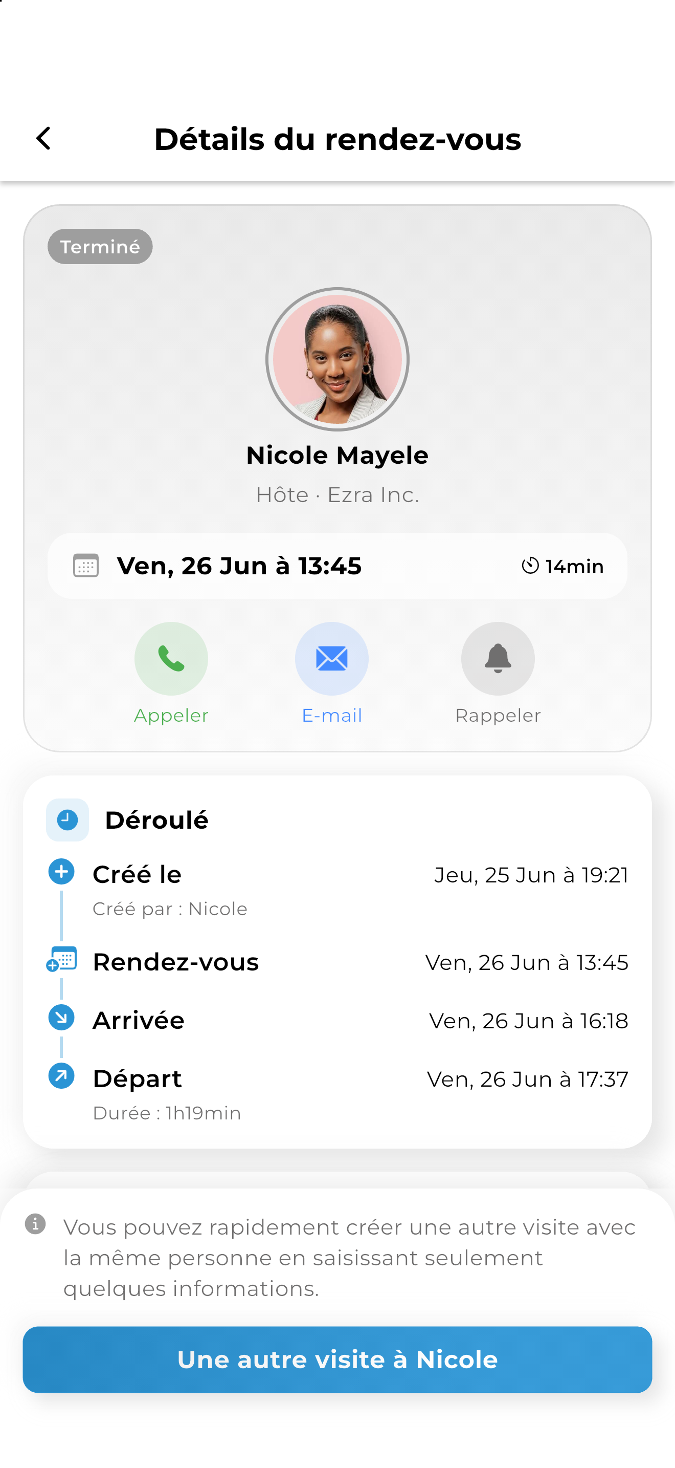 Capture d’écran de l’application EasyDoor