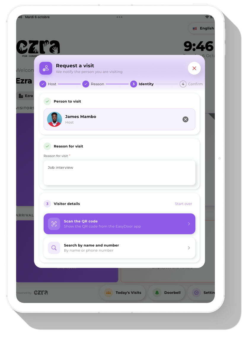 Application EasyDoor sur téléphone
