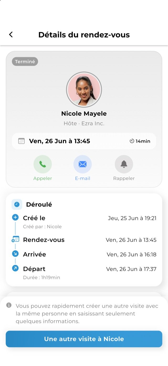 Capture d’écran de l’application EasyDoor